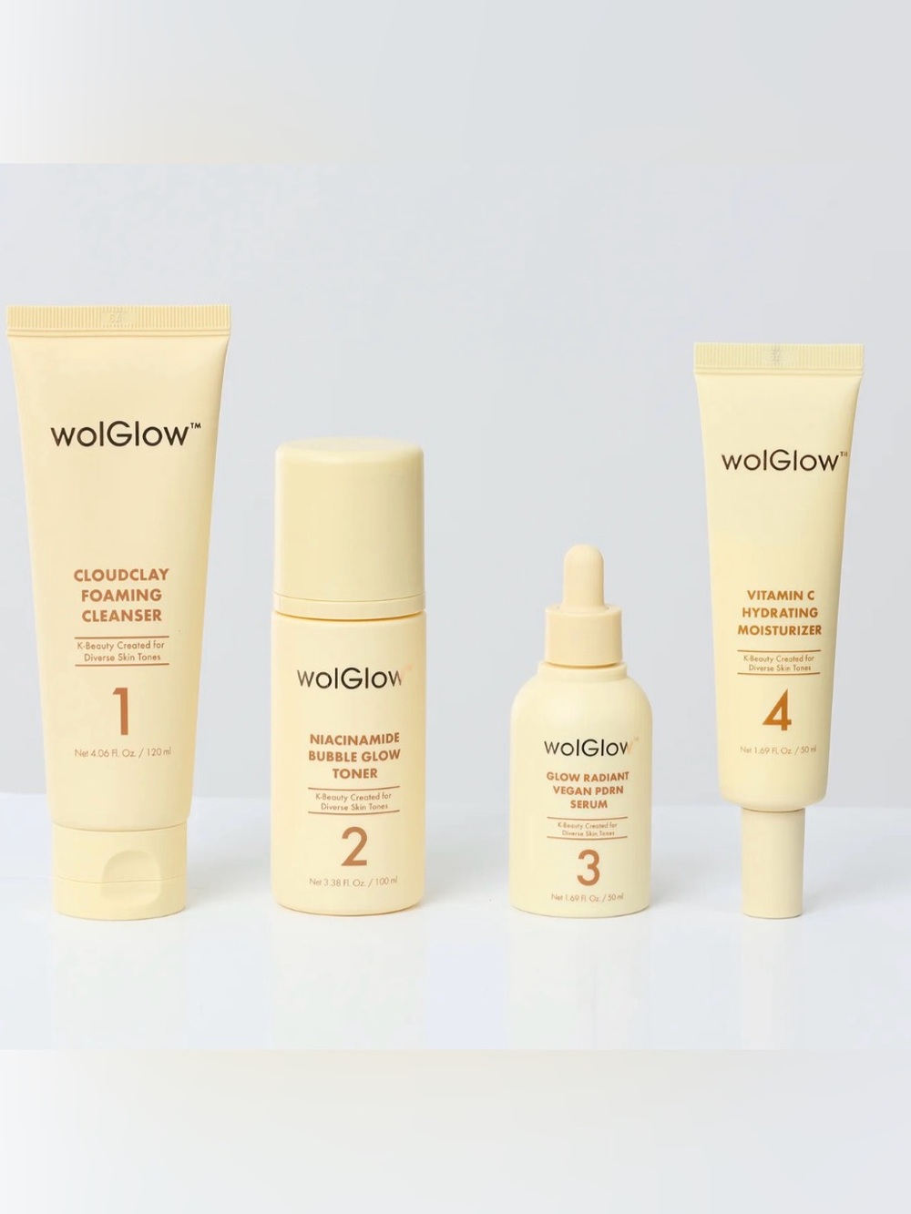 WolGlow Skin Care 4 Steps Routine Set